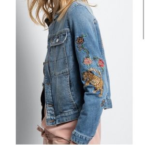 Zadig & Voltaire Denim Tattoo Jacket size xs